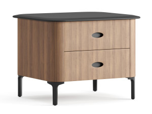 Деревянная прямоугольная тумбочка с ящиками