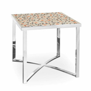 710099,12 ABHIKA БОКОВОЙ СТОЛ CHROMO X H51 52X52 IVORY