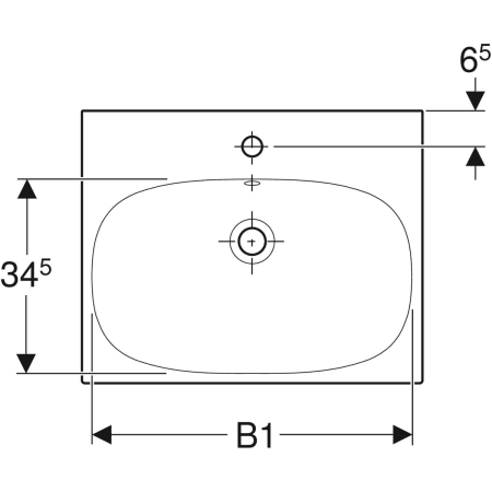 500.621.01.2 Раковина Geberit Acanto Geberit  - Вид №2