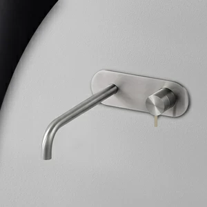 Смеситель для раковины сталь глянцевая с бежевой ручкой Toki Radomonte TKI22SCIL28