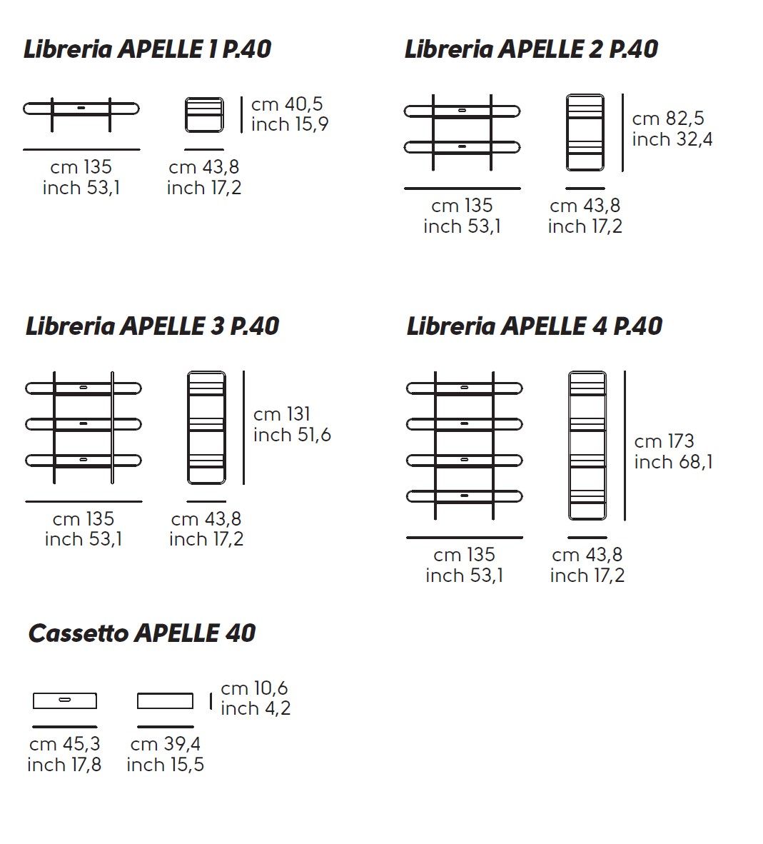 Деревянный книжный шкаф с ящиками Midj Apelle ARCH-00080267 - Вид №2