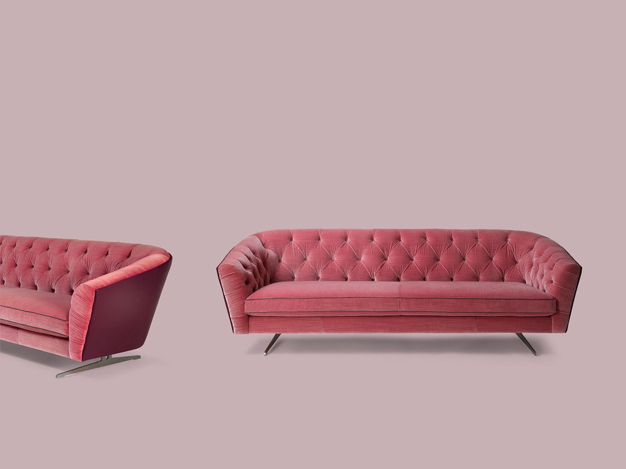 3-местный кожаный капитонный диван Borzalino New Kap ARCH-00108085 - Вид №9