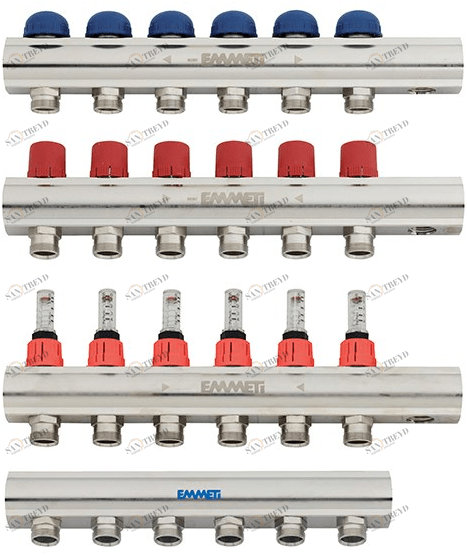 EMMETI Распределительный коллектор с одним стержнем Collettori, cassette e valvole a sfera motorizzate sun-id-1488851