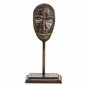 Статуэтка декоративная металлическая 30 см золотая Mask TO4ROOMS ЛИЦА 00-3893659 Золото