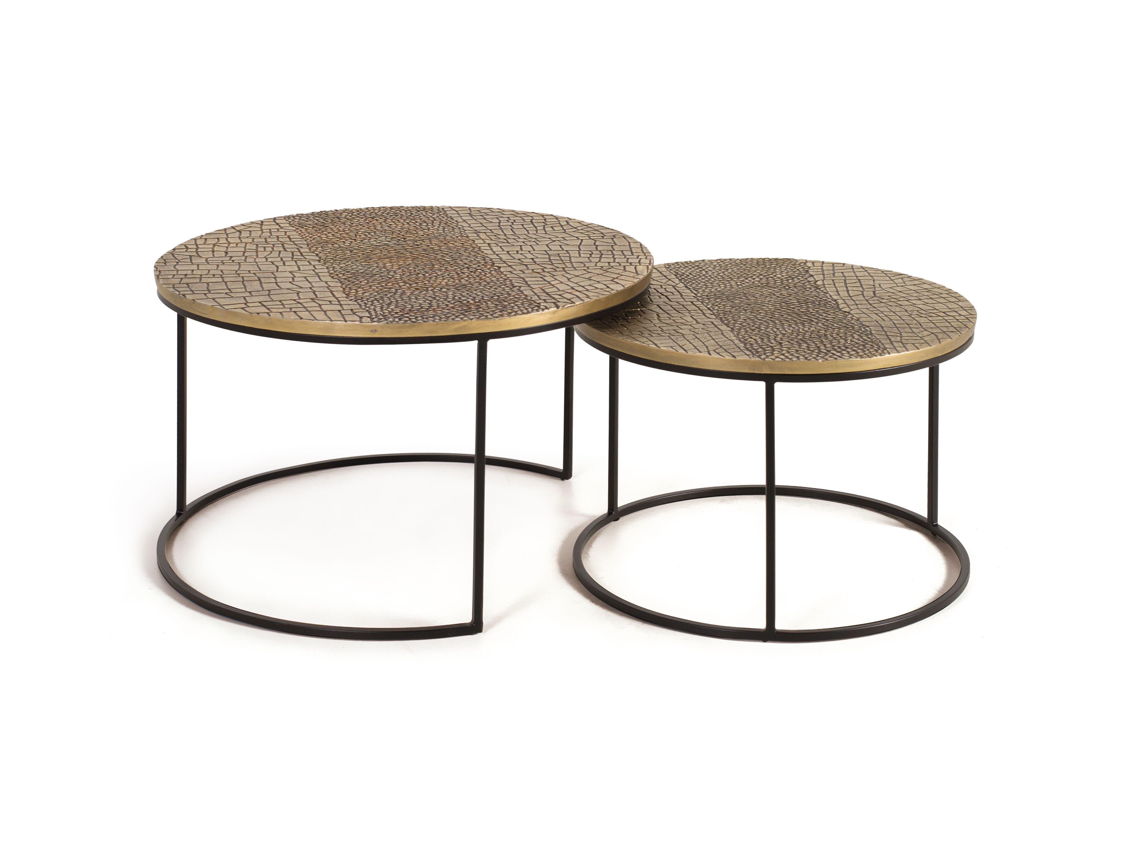 Штабелируемый алюминиевый круглый журнальный столик Giner y Colomer 1442 ARCH-00046426