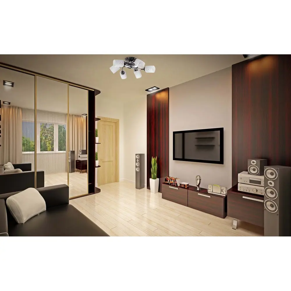 Люстра Олимпия 6xE14x60 Вт, металл/стекло, цвет никель/белый MW-Light STLM-2069971 - Вид №3