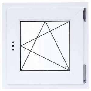 Пластиковое окно ПВХ Deceuninck одностворчатое 600x600 мм (ВхШ) однокамерный стеклопакет белый (с двух сторон)