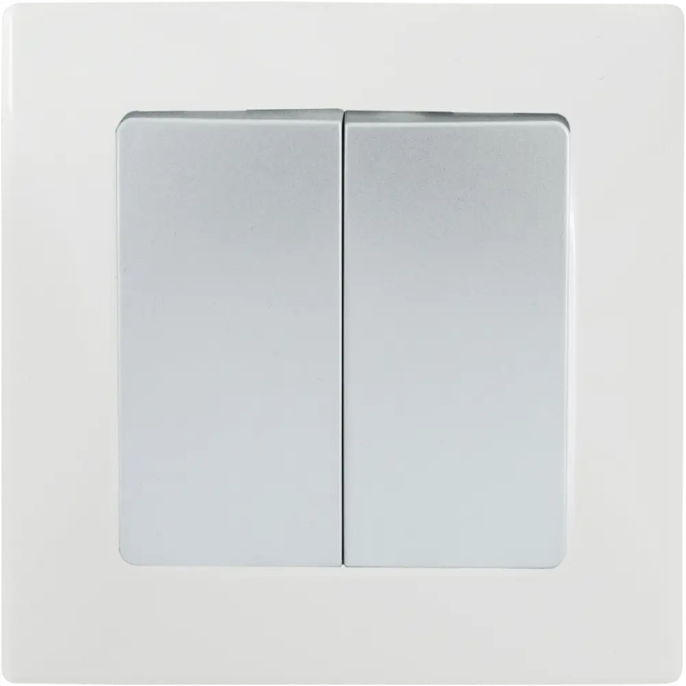 Выключатель Legrand Etika с двумя клавишами и подсветкой в алюминиевом стиле 82496549 STLM-0028723 - Вид №3