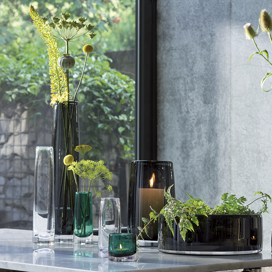 G924-10-895 Ваза stems mini 10см marine green LSA International  - Вид №1