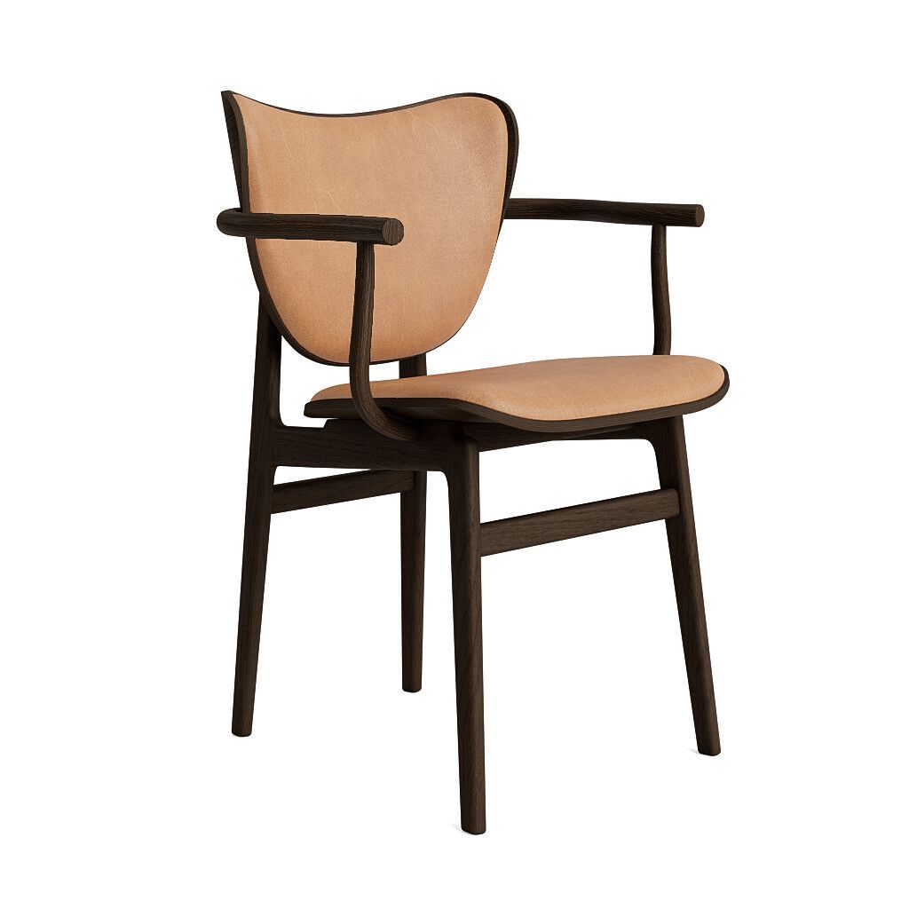 Кожаный и дубовый стул с подлокотниками NORR11 Elephant ARCH-00148755 - Вид №5