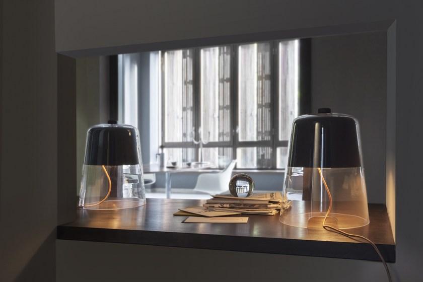 Oluce Настольная лампа из дутого стекла с диммером sun-id-1384286 - Вид №2