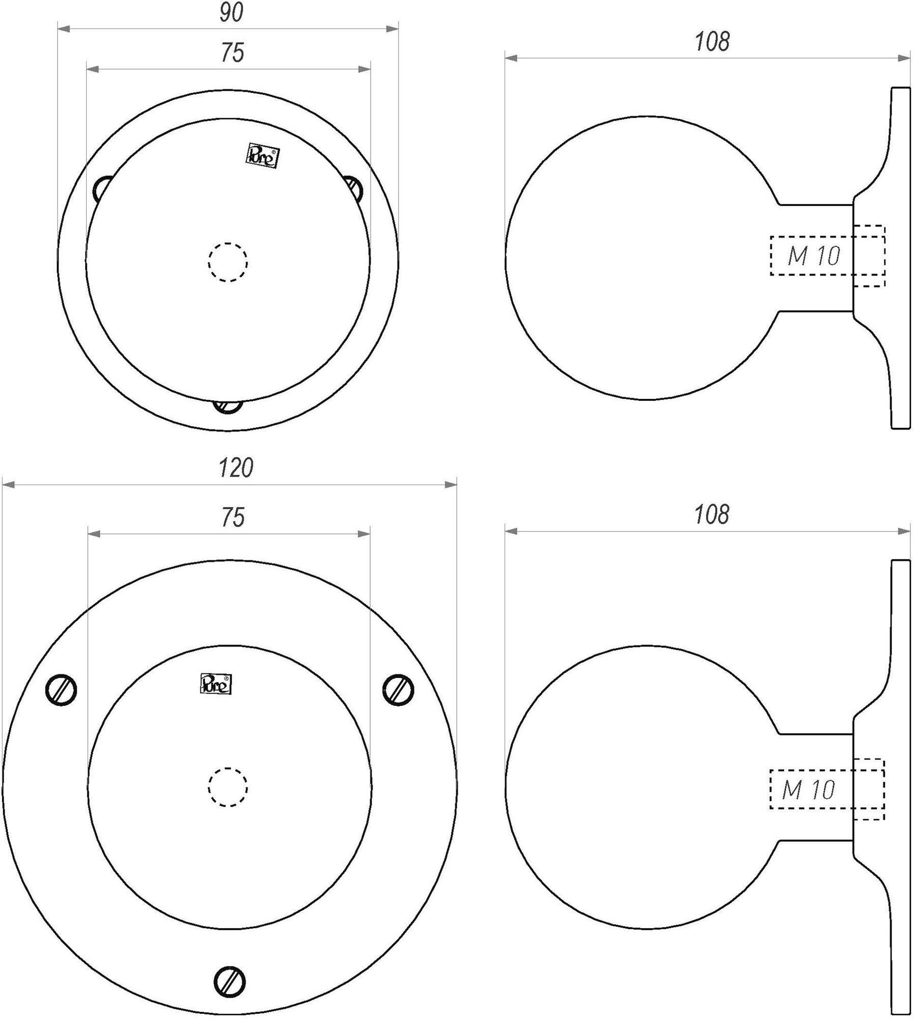 Dauby Дверная ручка Pure® 11761 - Вид №1
