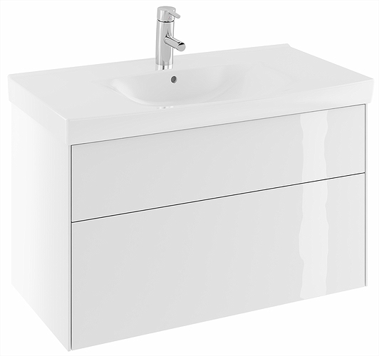 42553 IFO Sense тумба под умывальник с двумя ящиками, W = 600 мм, W1 = 622 мм, темно-серый - Вид №9