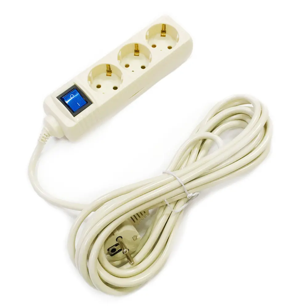 Удлинитель Skybeam с заземлением — 3 розетки, 5 метров, 3500 Вт 82600366 STLM-0031112