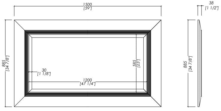 Зеркало с деревянной рамой для ванной комнаты Devon&Devon Double Season ARCH-00057292 - Вид №2