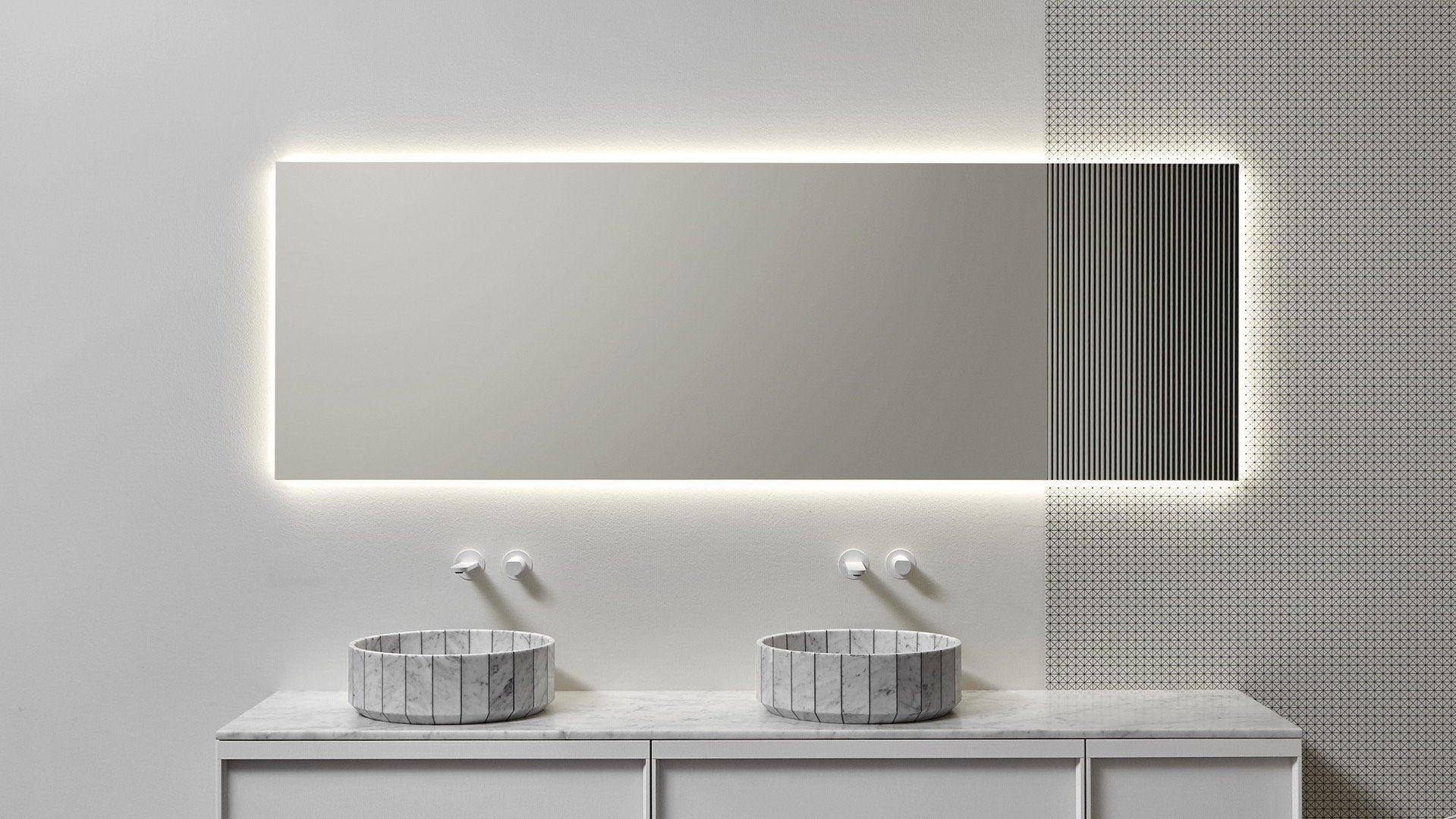 Зеркало со встроенным настенным освещением Antoniolupi DISTINTO ARCH-00123749 - Вид №1