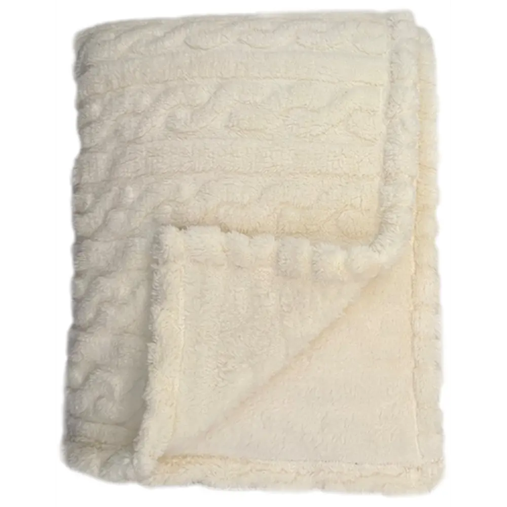 Плед Homely 200x220 см микрофибра цвет кремовый Ardenza STLM-2011780