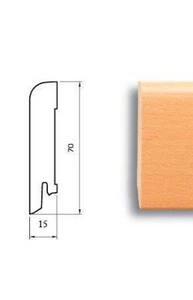 Плинтус Modern Decor Беленый Шпонированный Ясень 2400х70 мм.