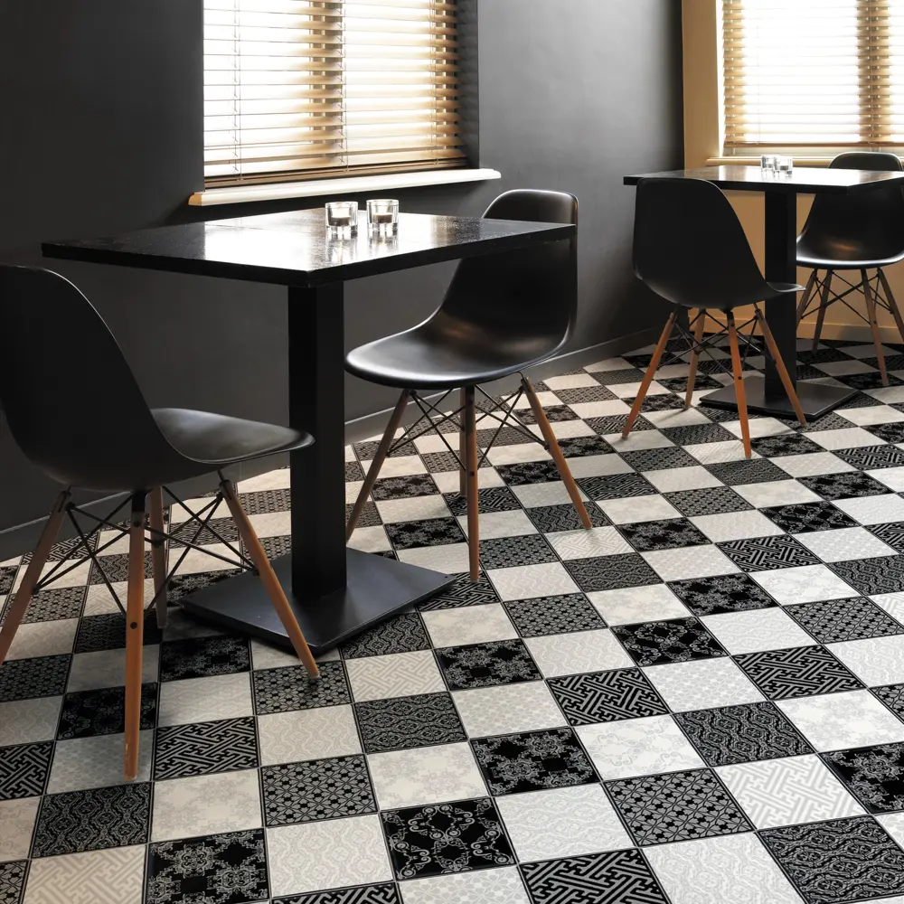 Santreyd Линолеум «Стронг плюс шах 4» с викторианским шахматным узором 82312398 STLM-0889564