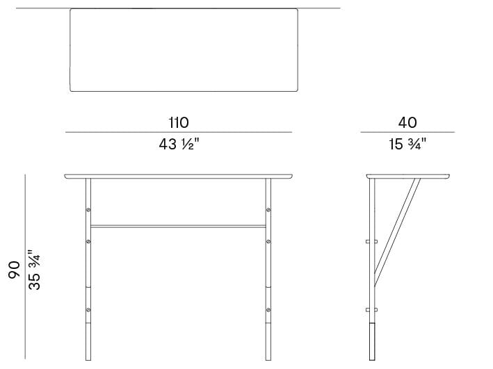 Прямоугольная консоль из бука Potocco Wood_Y ARCH-00120214 - Вид №3