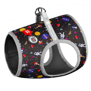 ПР0053662 Шлейка для собак Waudog с рисунком NASA (S1, обхват груди 40-45см, обхват шеи 29-31см) COLLAR