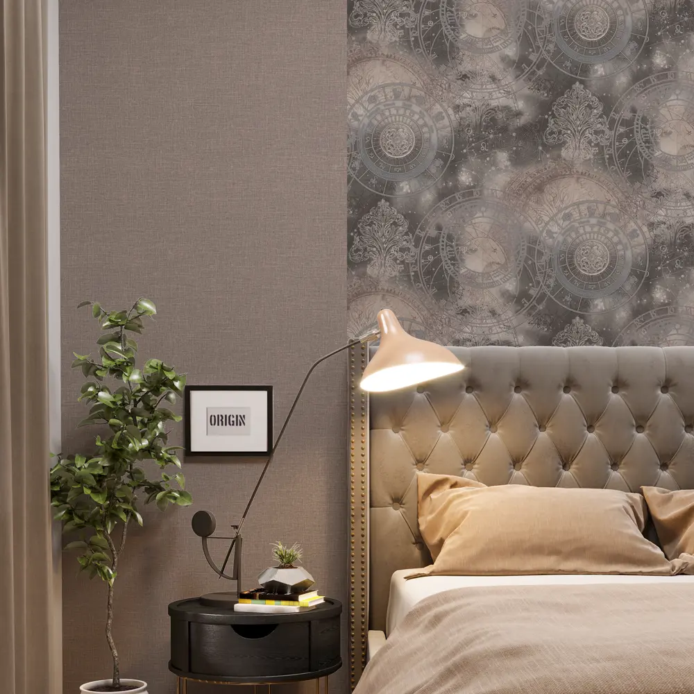 Обои флизелиновые Palitra Home Zodiac коричневые 1.06 м HC71451-48 STLM-2131324 - Вид №2