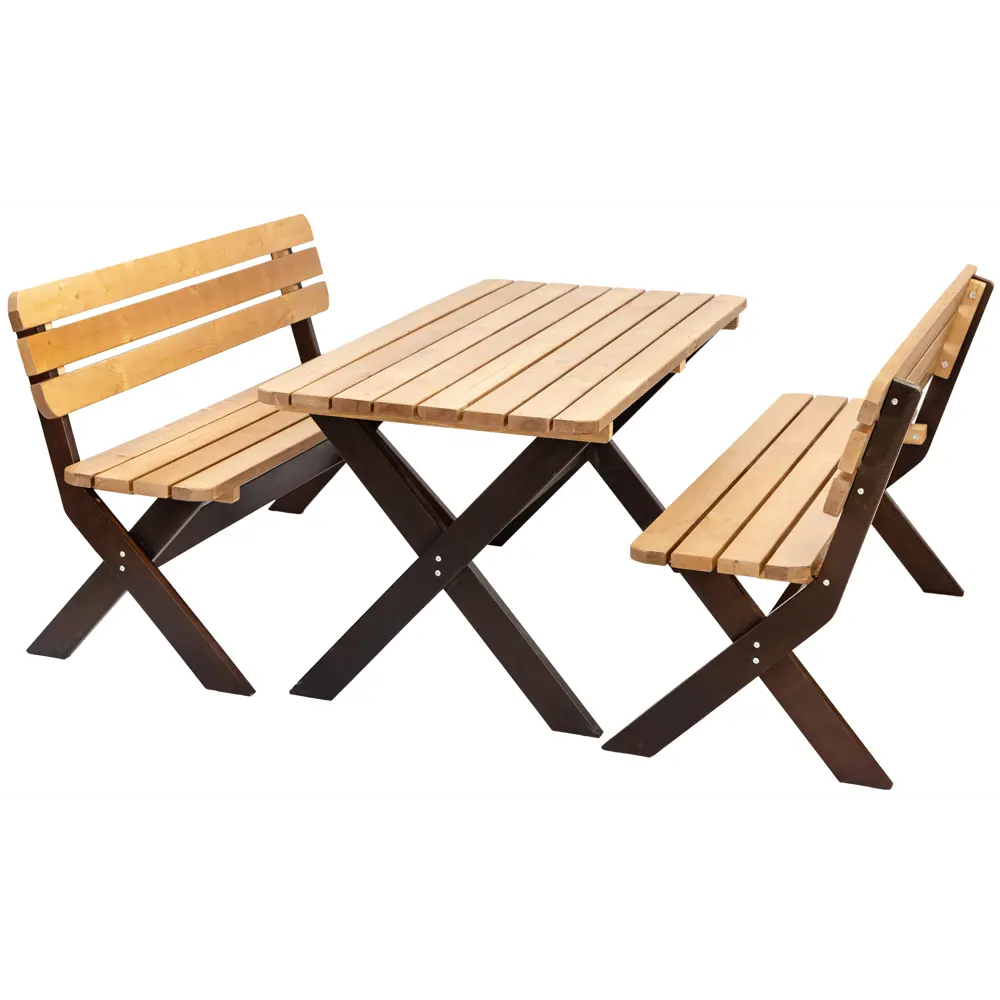 Стол садовый Эстер 148x77x75 см дерево коричневый Santreyd STLM-2206416 - Вид №2