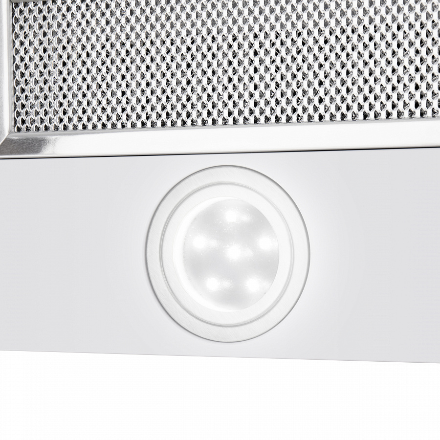 VS LIGHT 60 WHITE Вытяжка vs light 60 белый/ • тип: встраиваемая • цвет: белый • управление: колыбельное • ширина, мм: 600 • полная потребляемая мощность, вт: 140• количество скоростей: 2 • максимальная производительность, м3/ч: 480• диаметр воздуховода Santreyd  - Вид №15