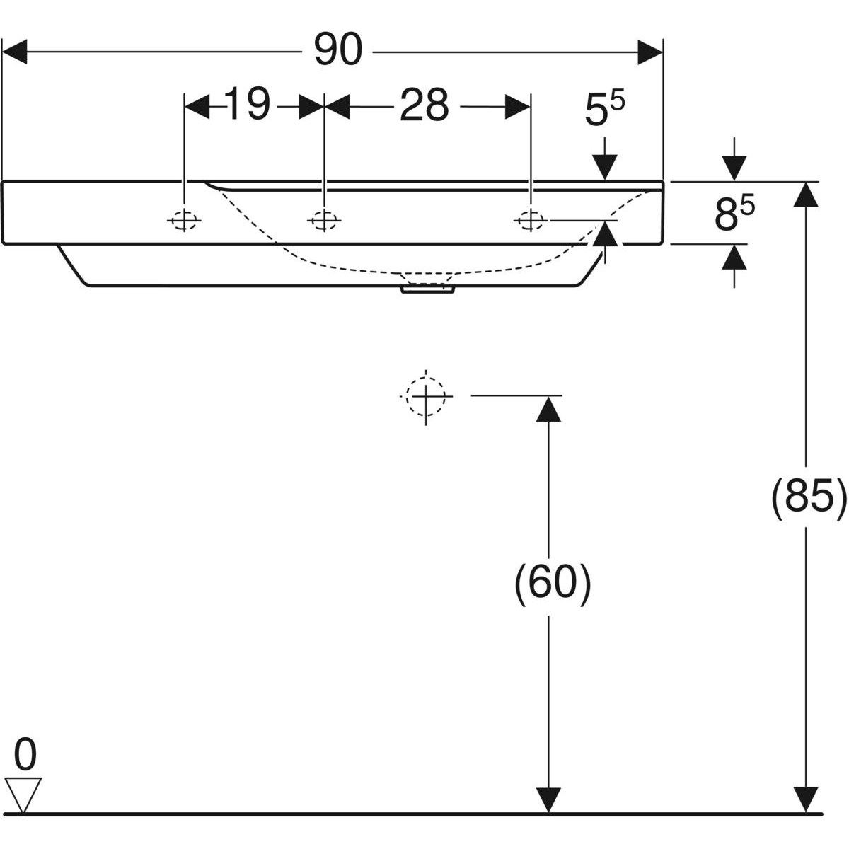 Раковина из керамогранита с столешницей Geberit Xeno2 ARCH-00022117 - Вид №5