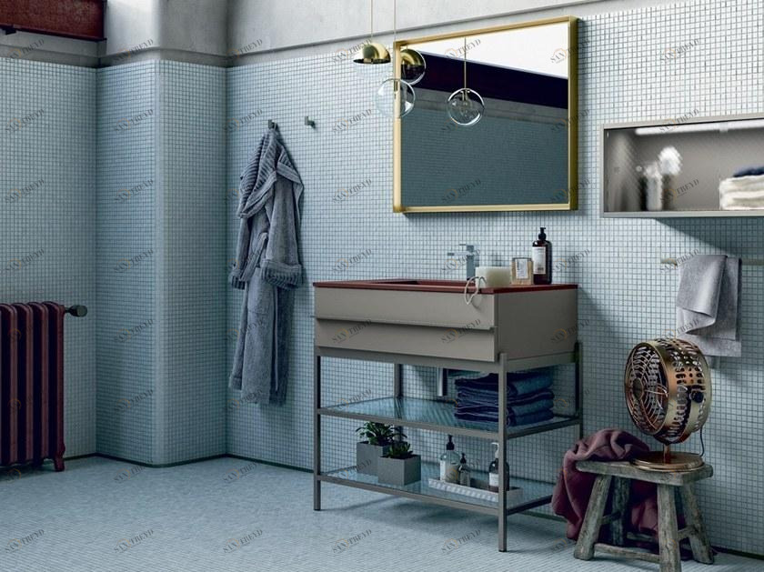 Birex Отдельная лакированная тумба под умывальник из фанерованной древесины с ящиками Sidéro sun-id-1378234