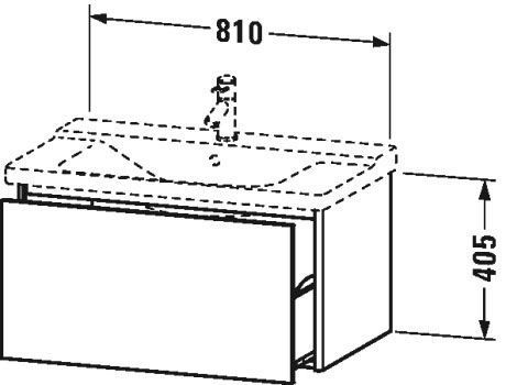 XS408109191 XSquare Тумбочка подвесная Серо-коричневый декор Duravit - Вид №1