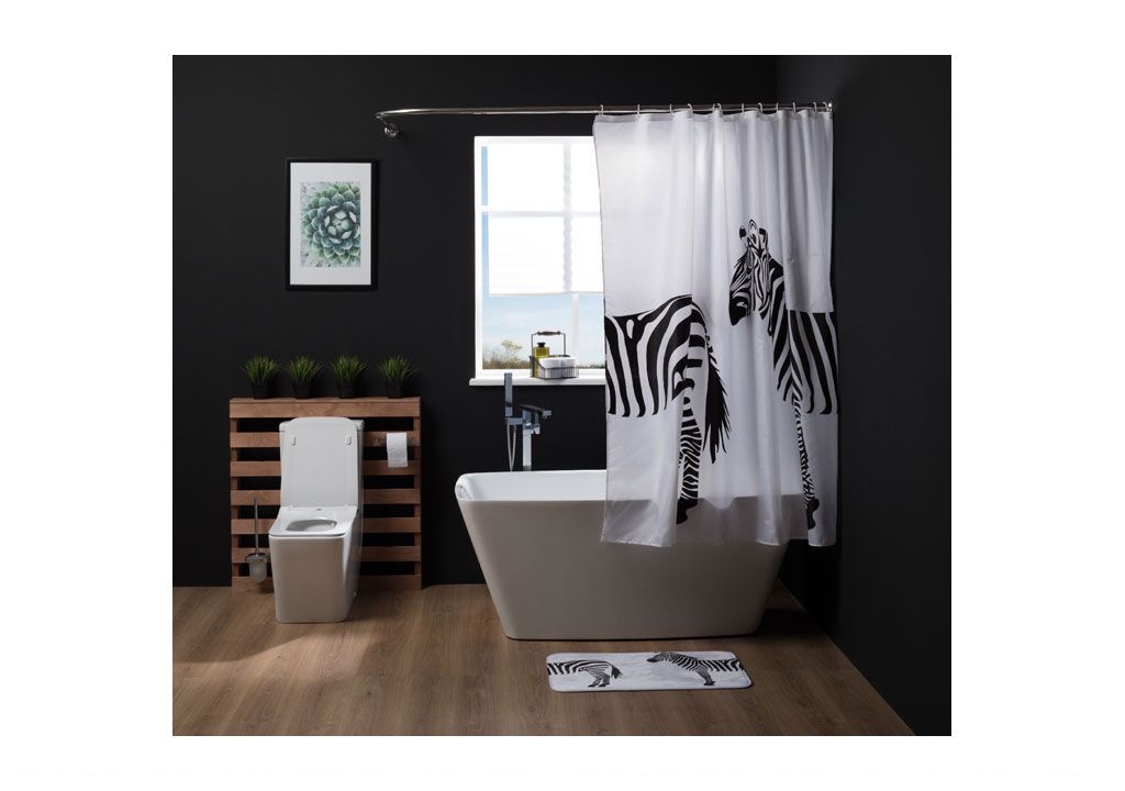 Шторка для ванны Aquanet SC3288A 180см, зебры  - Вид №1
