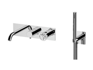 Однорычажный утопленный набор ванны с пластиной