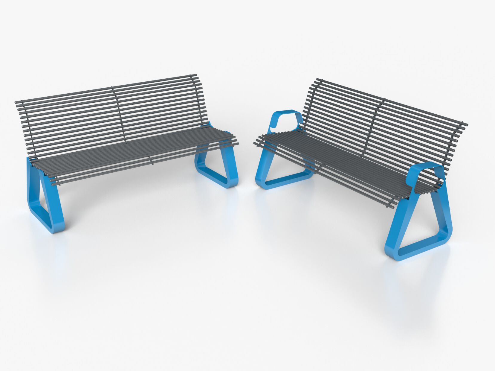 Оцинкованная стальная скамья со спинкой Viscio Urban Design GINGER ARCH-00123550 - Вид №14