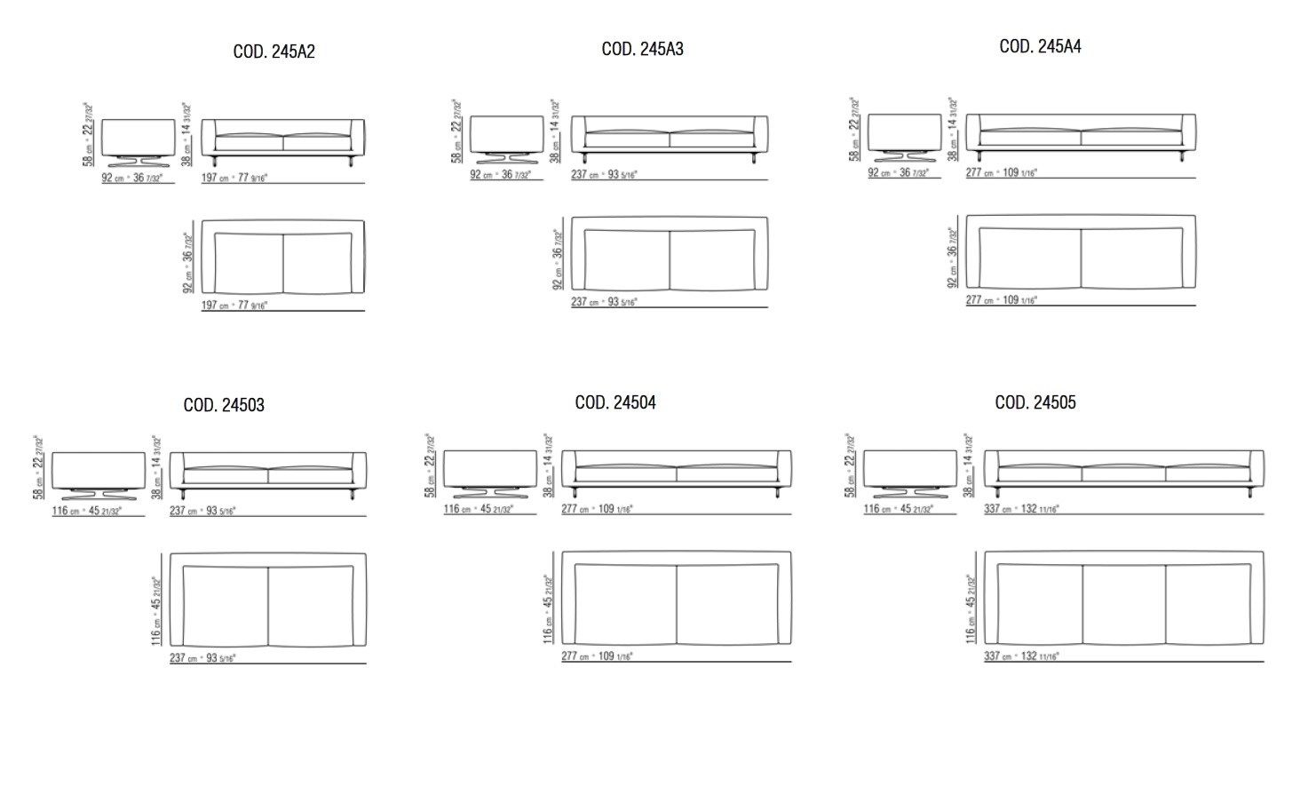 3-местный тканевый диван Flexform CAMPIELLO ARCH-00029924 - Вид №5
