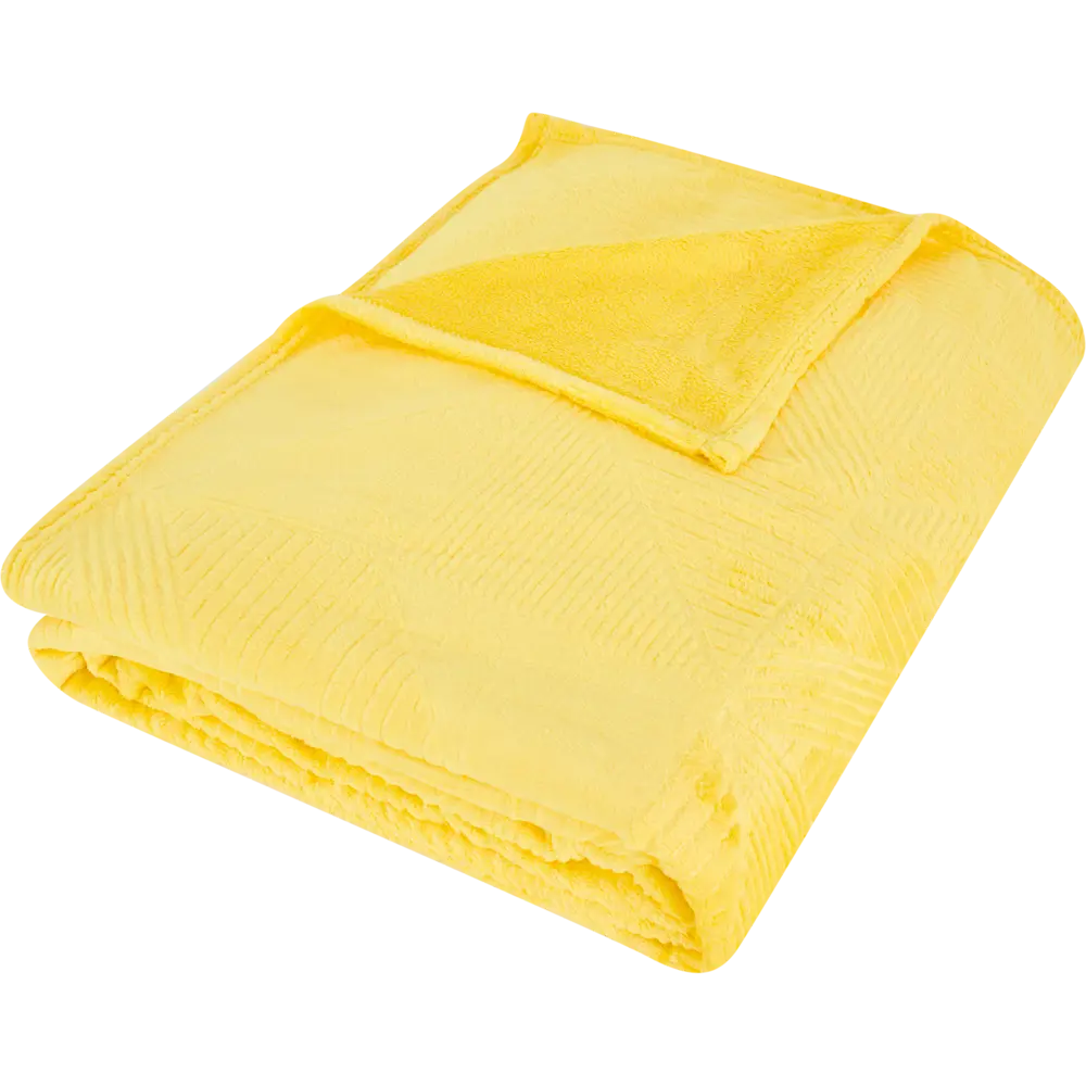 Плед Gella 200x220 см фланель цвет желтый Ardenza STLM-2081000