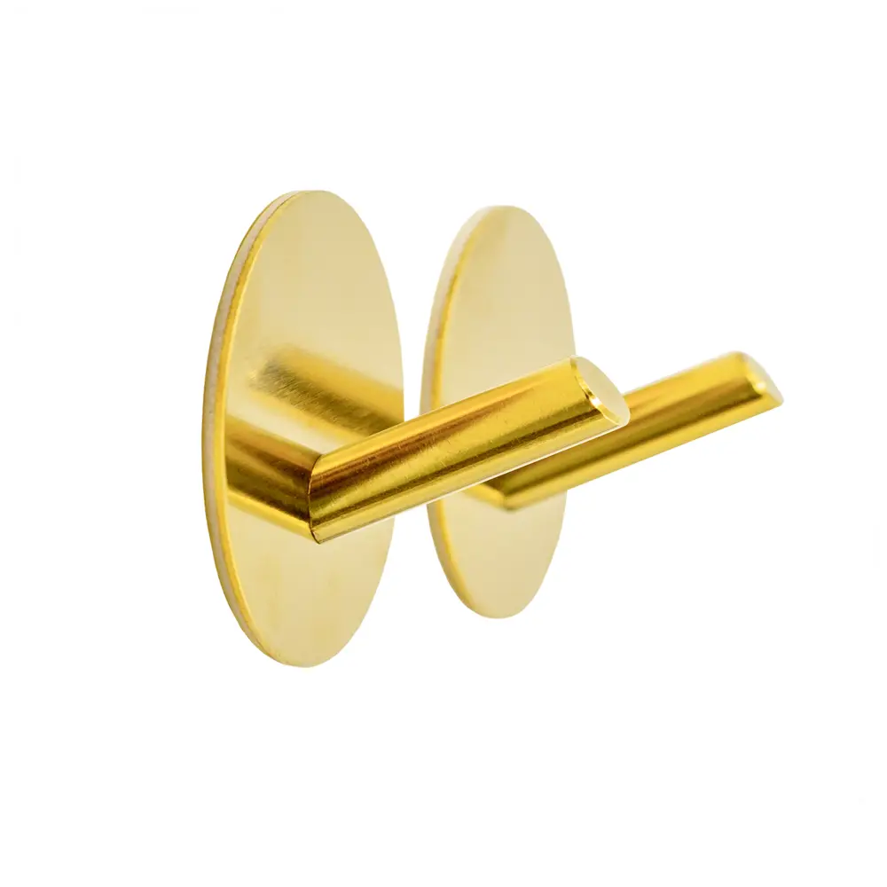 Крючок самоклеящийся Bath Plus KM020 металлический цвет золото 2 шт STLM-2097286