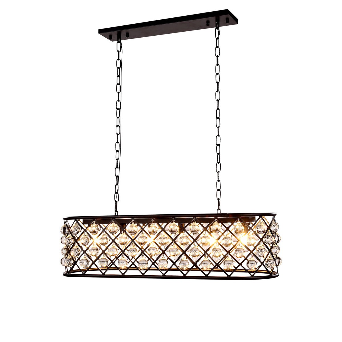 Подвесной светильник Spencer 5 black от Delight Collection KR0277P-5L DELIGHT COLLECTION ДИЗАЙНЕРСКИЕ 243662 Прозрачный;черный  - Вид №2