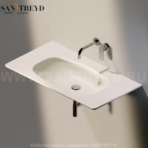 ND90L.9003 Подвесная раковина настенная прямоугольная Ceramica Flaminia Nuda бежевая