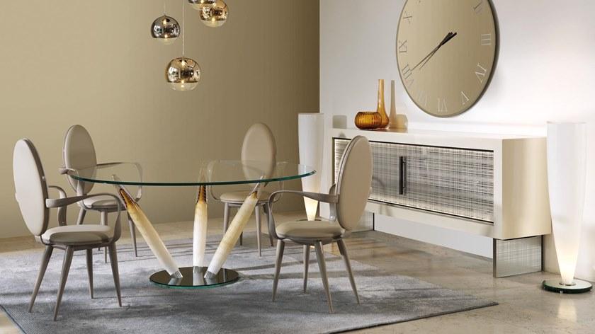 Reflex Круглый обеденный стол из стекла Ca' d'oro sun-id-1386251 - Вид №1