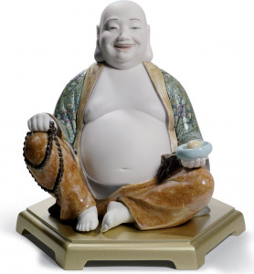 10669057 LLADRO Фигурка Lladro "Счастливый будда" 18х21см Фарфор