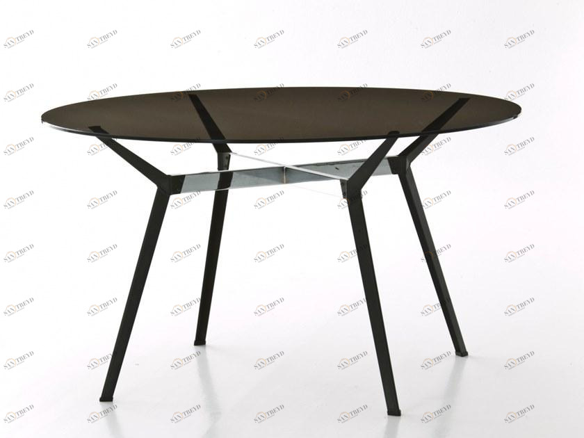 Moroso Круглый стол из стали и хрусталя Pylon sun-id-1375312