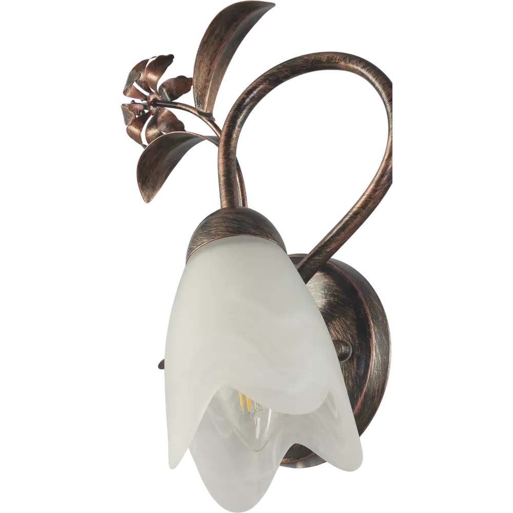 Бра Аида 1xE14x60 Вт, металл/стекло, цвет чёрный/белый MW-Light STLM-2191822