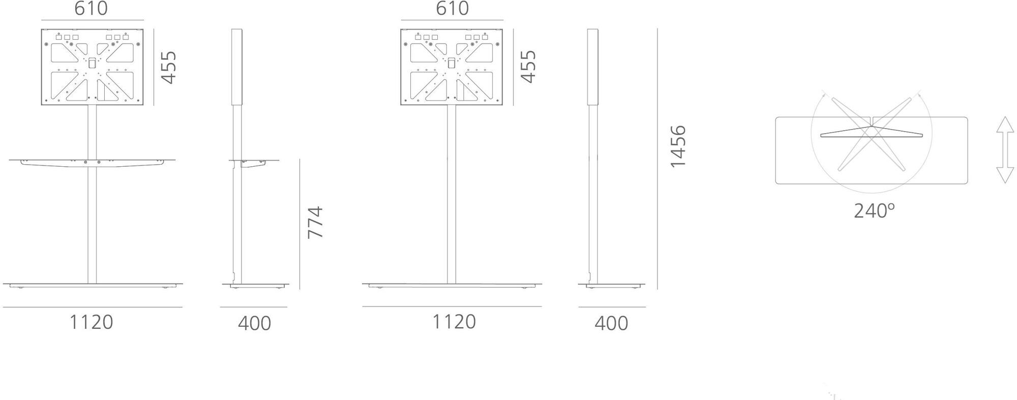 Systemtronic Металлический монитор / подставка под телевизор Sita sun-id-1468718 - Вид №4