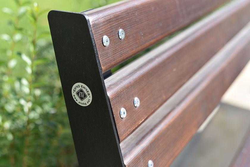 ENCHO ENCHEV - ETE Скамья из дерева и металла со спинкой  124  - Вид №6