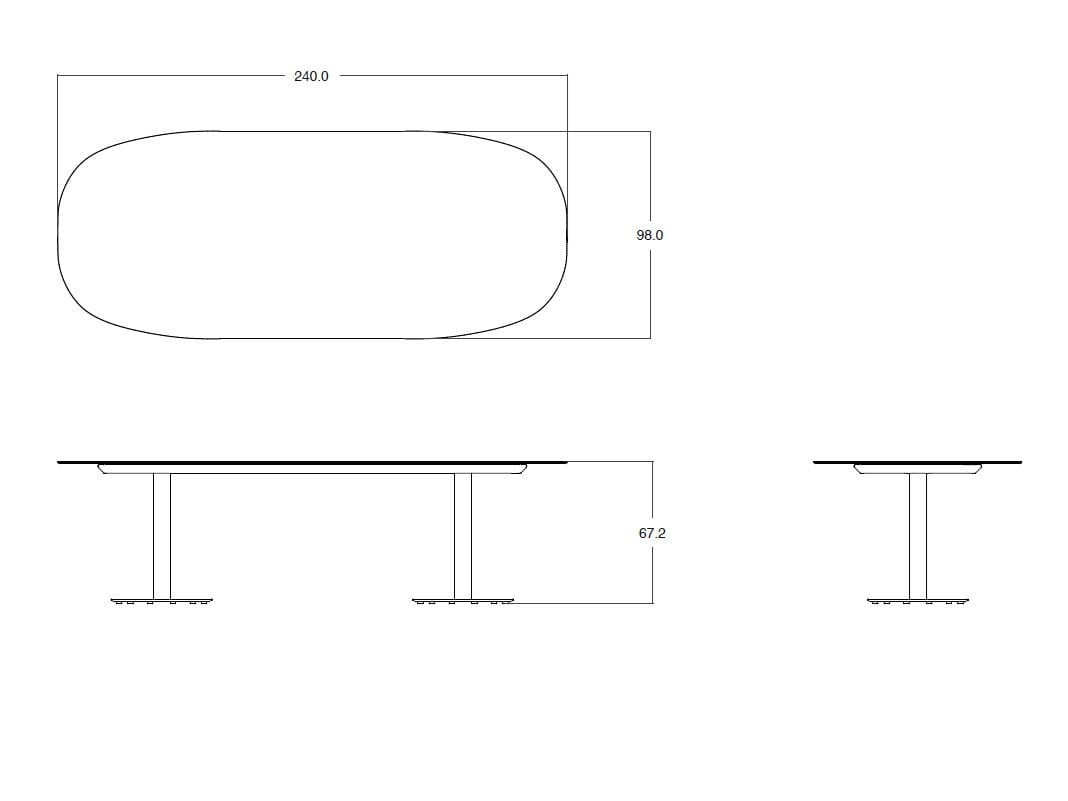 Керамический садовый стол TRIBÙ T-Table ARCH-00087202 - Вид №5