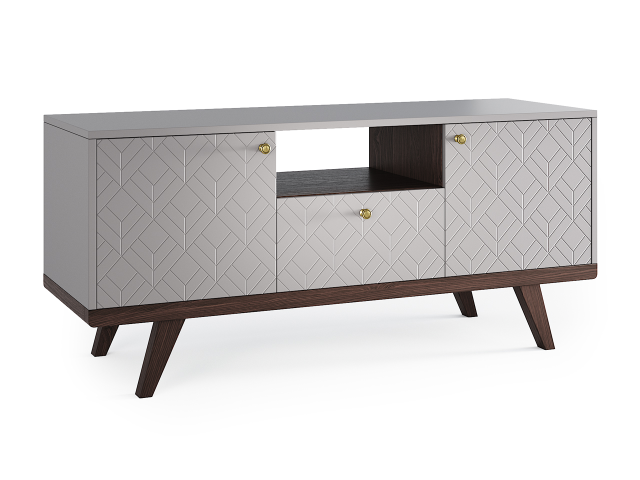 Тумба под телевизор с ящиком платиновая Thimon v2 THE IDEA  210265 Серый  - Вид №1