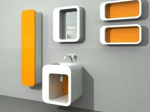 LASA IDEA Тумба под умывальник с зеркальным шкафом Unopuntozero