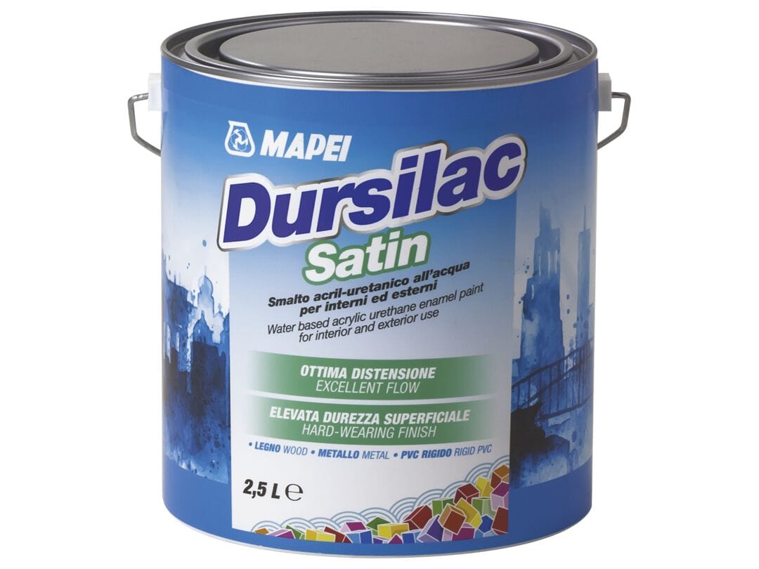 Водная эмаль для внутреннего и наружного применения MAPEI DURSILAC SATIN ARCH-00093162 - Вид №1