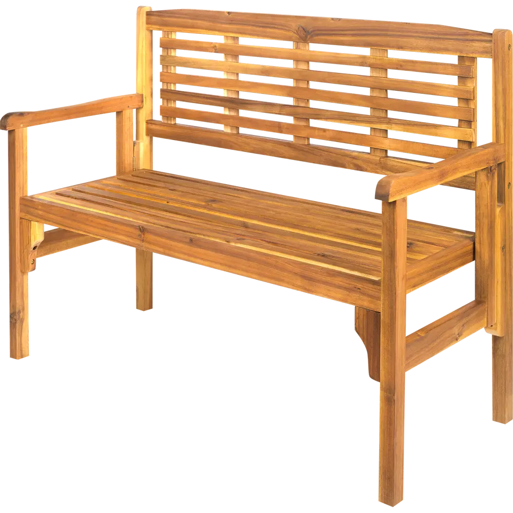 Скамья садовая складная 120x54x91 см дерево светло коричневая NATERIAL STLM-2110874